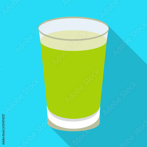 Vector illustration of juice and sugar sign. Graphic of juice and cane stock symbol for web.