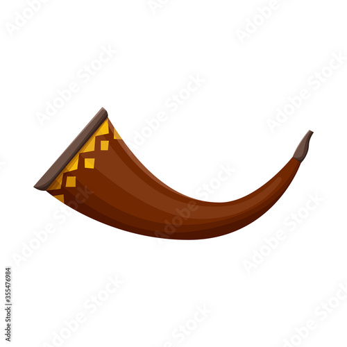 Vector design of horn and bugle sign. Web element of horn and music vector icon for stock.