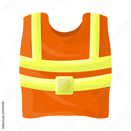 Isolated object of vest and road icon. Web element of vest and uniform stock symbol for web.