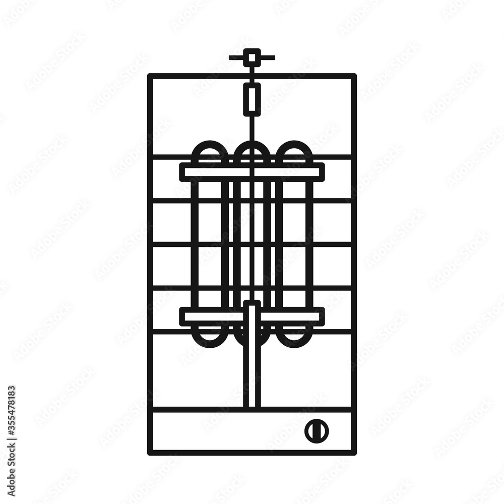 Isolated object of shawarma and machine symbol. Web element of shawarma and kitchenware stock vector illustration. Isolated object of shawarma and machine symbol. Web element of shawarma and kitchenware stock vector illustration.