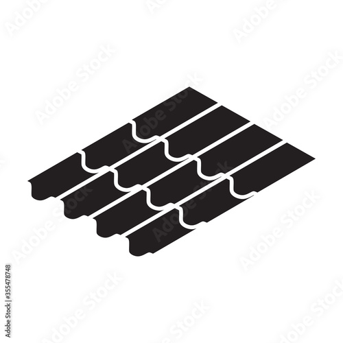 Roof material vector icon.Black vector icon isolated on white background roof material.