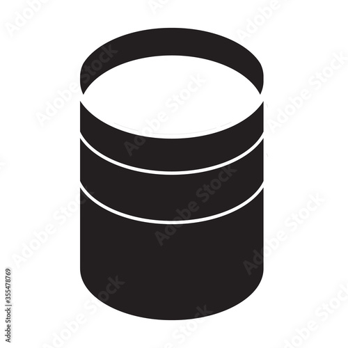 Bucket paint vector icon.Black vector icon isolated on white background bucket paint.