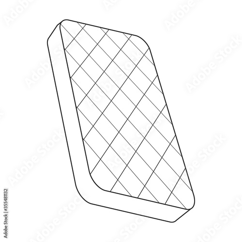 Orthopedic mattress vector icon.Line vector icon isolated on white background orthopedic mattress.