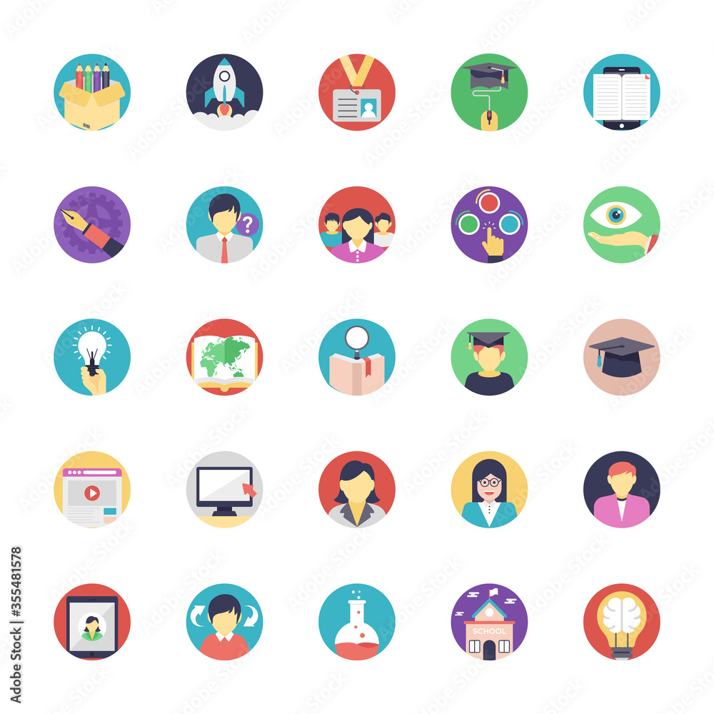 Flat Education Icons Set
Flat Education Icons Set