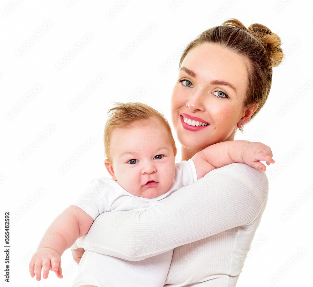 Mother and baby playing and smiling. Happy family. Mother and baby playing and smiling. Happy family.