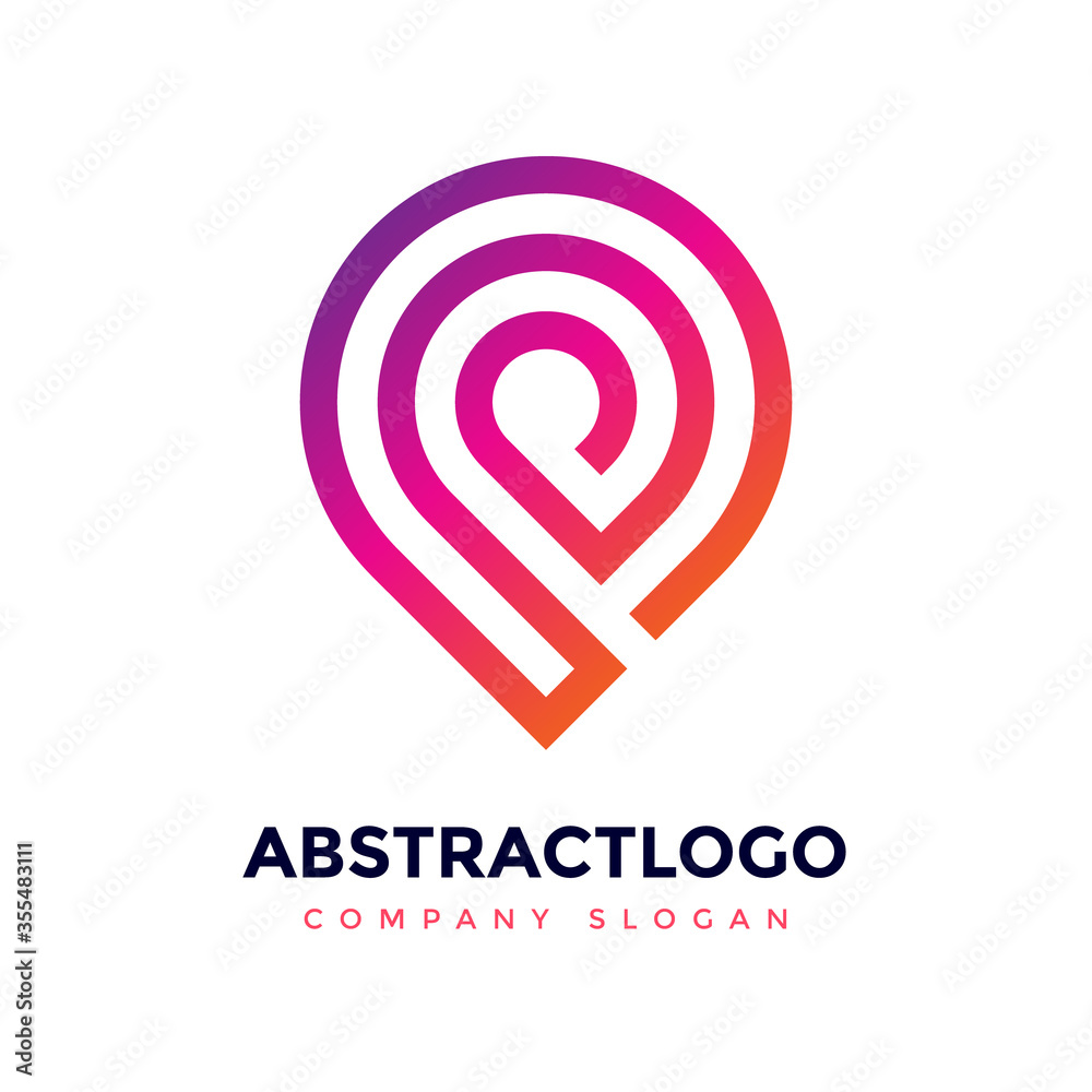 Technology logo design - Tech-based Letter P PinPoint Logo Design Element Unique Minimal Style colorful sign for business identity company. Technology logo design - Tech-based Letter P PinPoint Logo Design Element Unique Minimal Style colorful sign for business identity company.