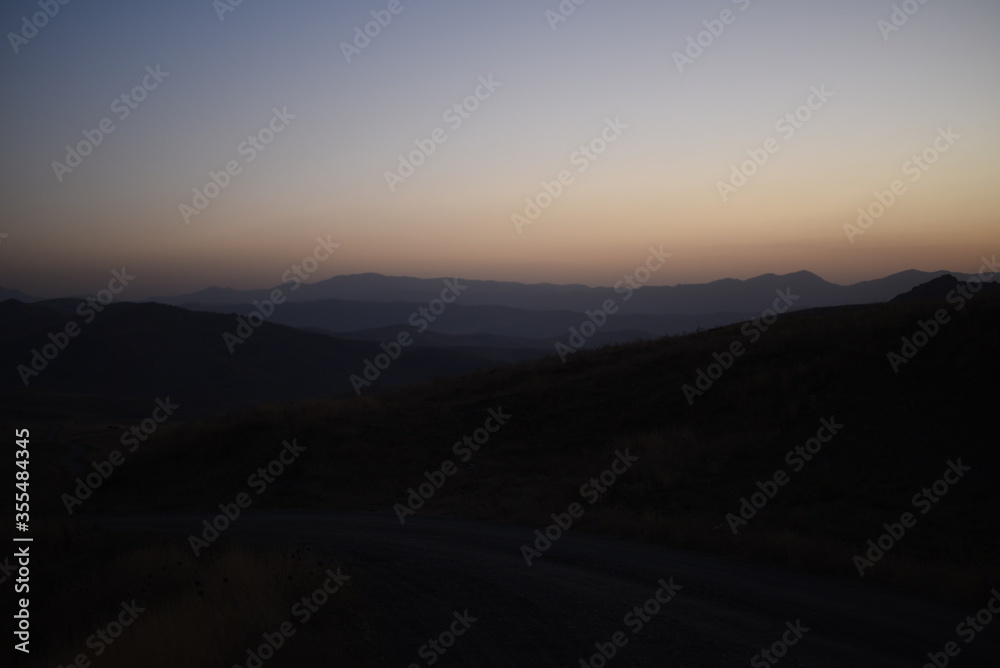 sunset in the mountains sunset in the mountains
