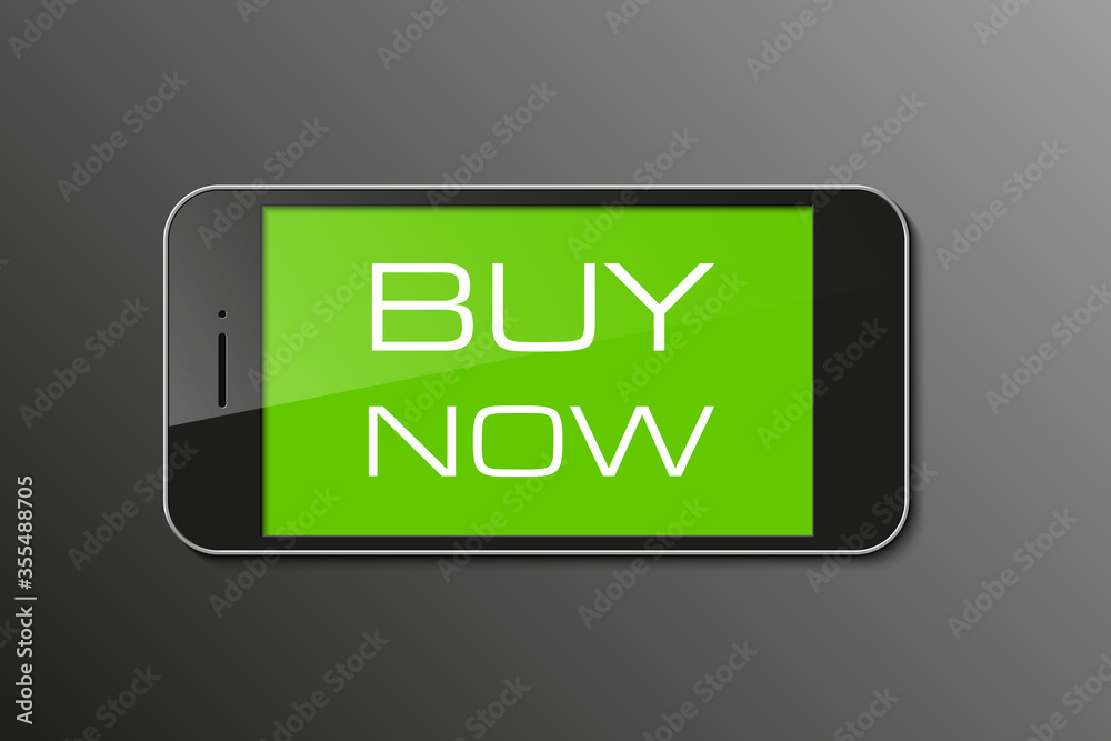 Smartphone, mobile phone isolated with pointers to buy now, realistic illustration. Smartphone, mobile phone isolated with pointers to buy now, realistic illustration.