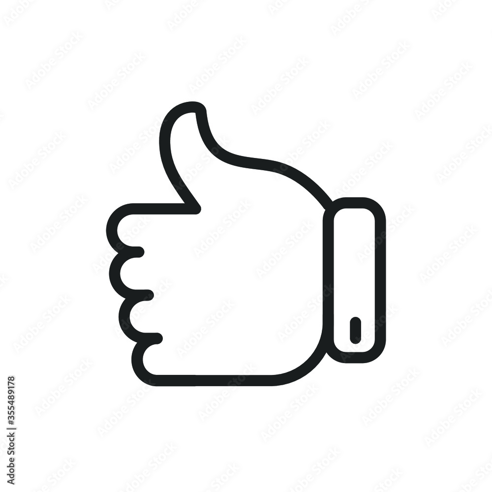 Vector thumbs up icon. Like concept. Premium quality graphic design. Modern signs, outline symbols collection, simple thin line icons set for websites, web design, mobile app Vector thumbs up icon. Like concept. Premium quality graphic design. Modern signs, outline symbols collection, simple thin line icons set for websites, web design, mobile app