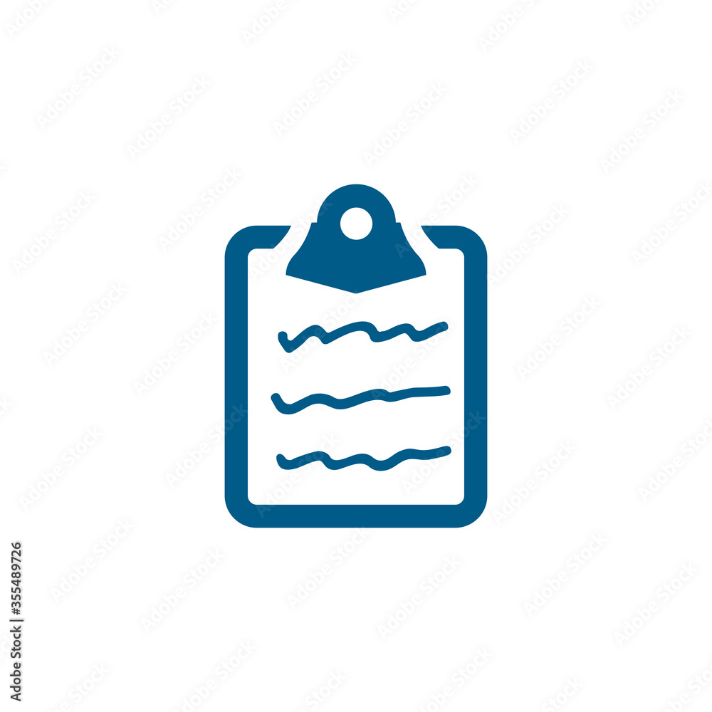Document Blue Icon On White Background. Blue Flat Style Vector Illustration Document Blue Icon On White Background. Blue Flat Style Vector Illustration