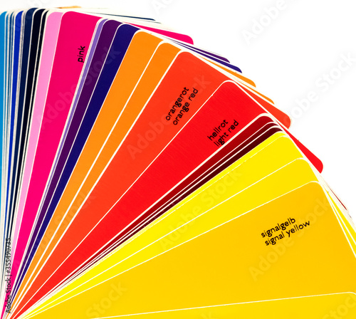 Obraz na plátně fan of colored vinyl film for design and car pasting