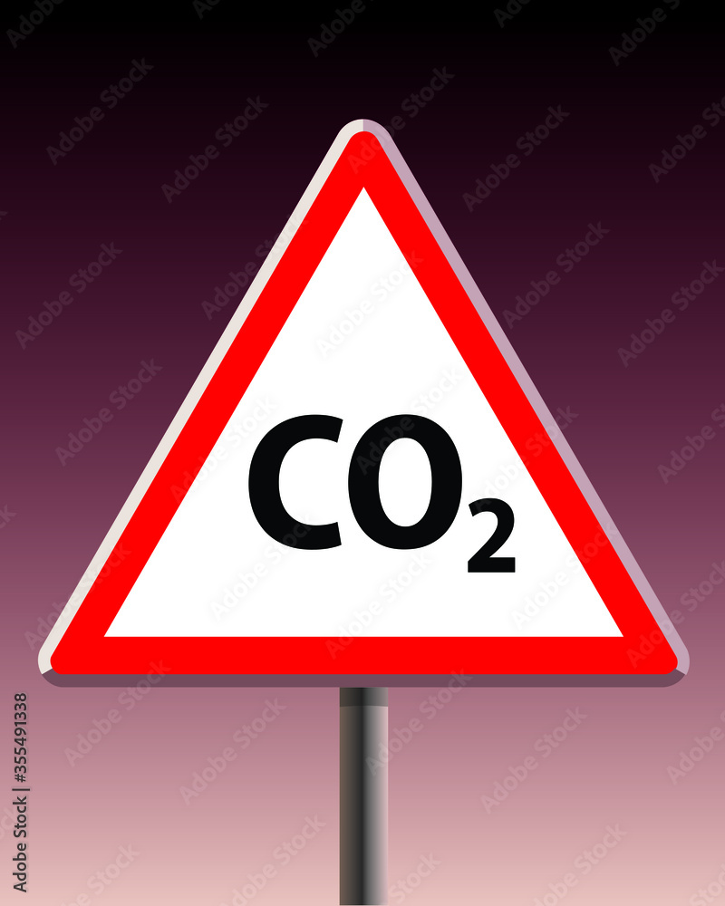 carbon dioxide traffic sign, vector illustration carbon dioxide traffic sign, vector illustration