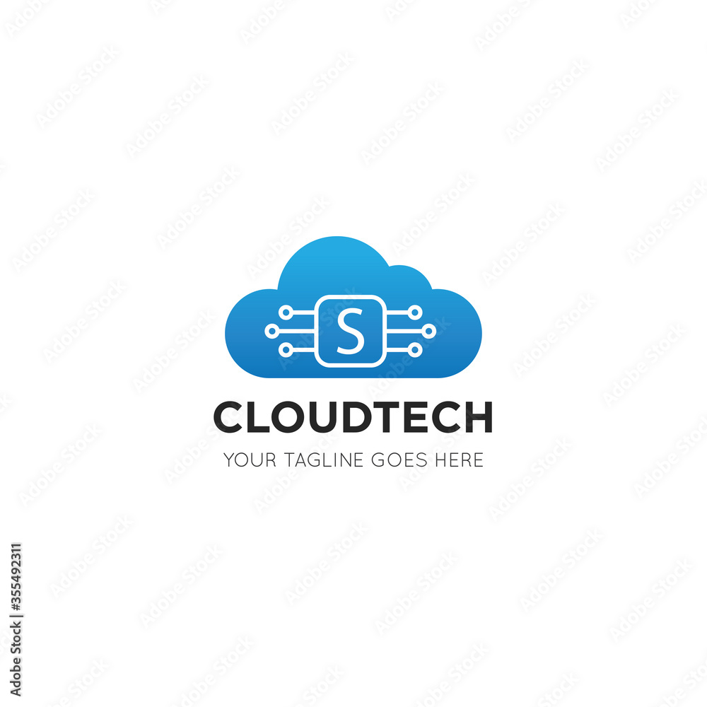 initial leter s cloud logo and icon vector illustration design template initial leter s cloud logo and icon vector illustration design template