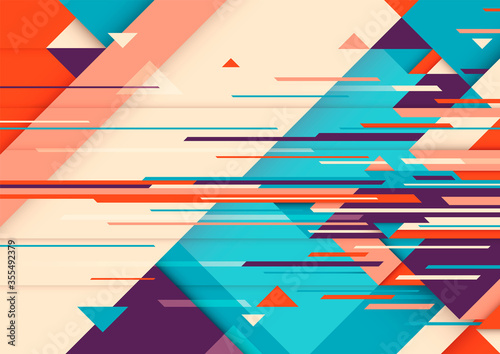 Geometric abstraction in futuristic style. Vector illustration.