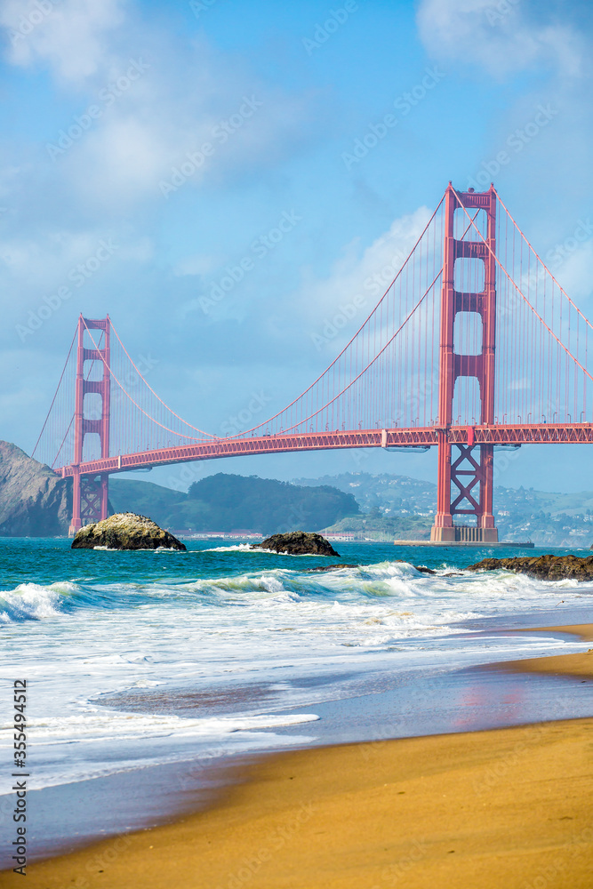 A view of Golden Gate Bridge, San Francisco, California, USA A view of Golden Gate Bridge, San Francisco, California, USA