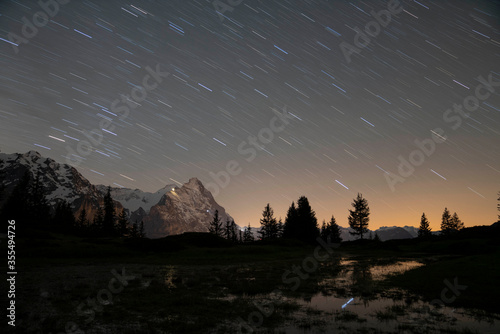 Longtime exposure of Nightsky in Grindelwald