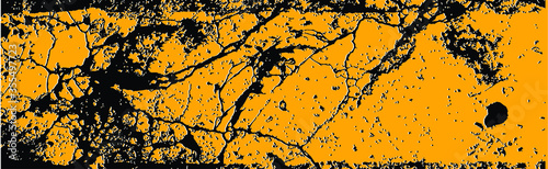Distressed Cracked yellow painted road illustration
