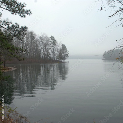 lake in the morning