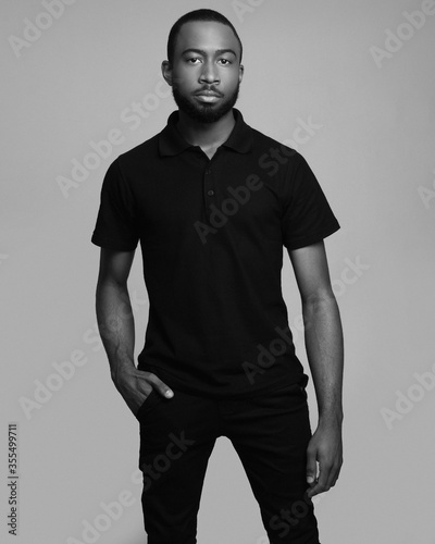 black young man model pose