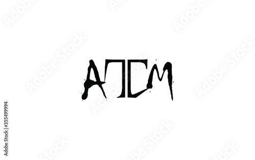 Illustration of English words a,t and m