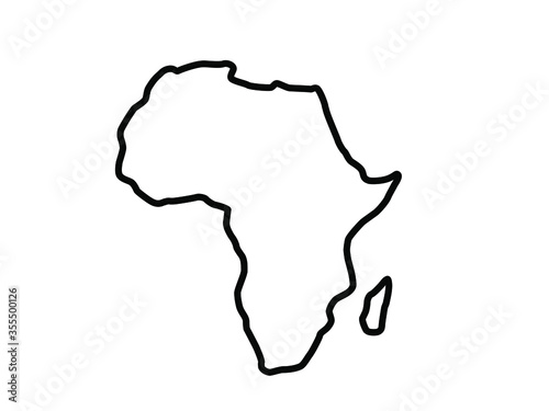 Africa vector map. Africa outline vector map. 