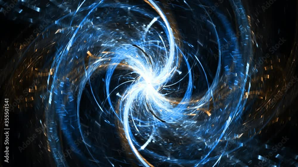 Magical and decorative shapes rotating, seamlessly loopable animation