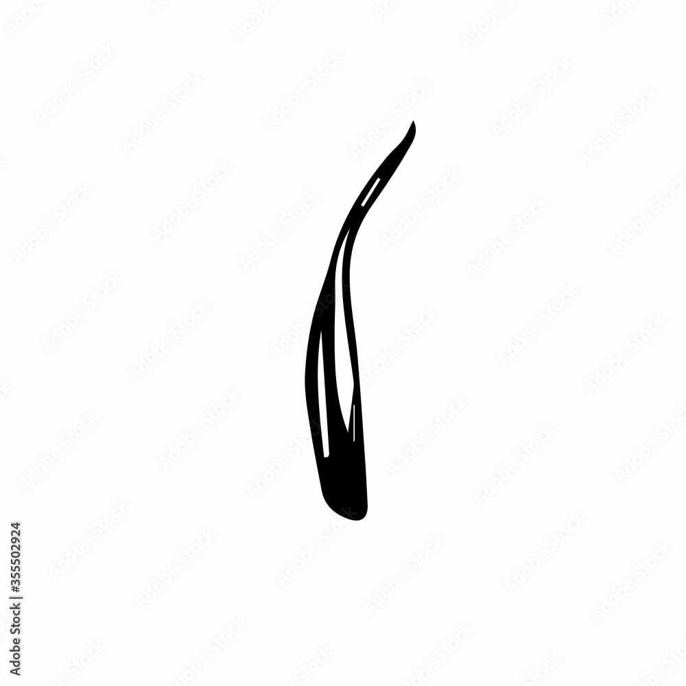 Vector grass. One leaf of greenery to create a pattern, packaging, design eco products. Vector grass. One leaf of greenery to create a pattern, packaging, design eco products.