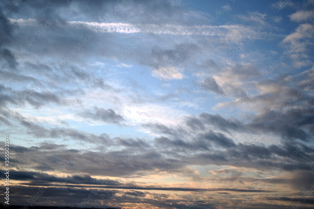 dramatic sky at sunset