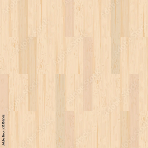 Seamless wooden parquet floor texture in light color from top view