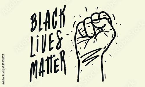 Black lives matter. Text message for protest action. Typographic banner design. Vector Illustration