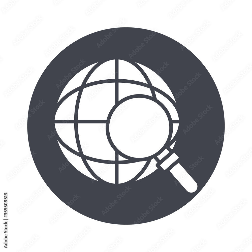 sphere browser with speech bubble line style sphere browser with speech bubble line style