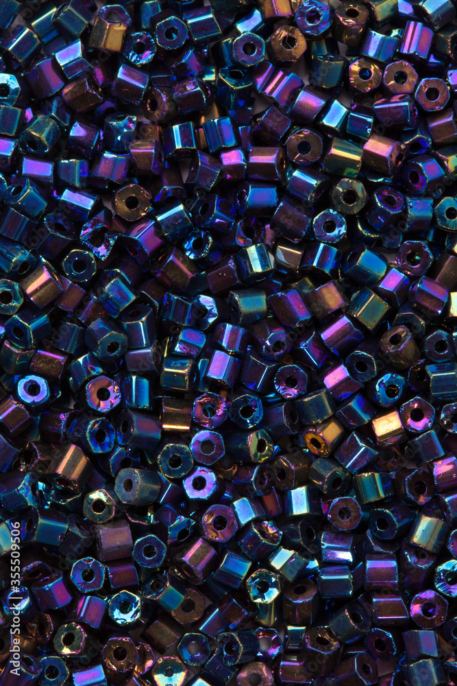 Beads, bugle, multicolored as a background texture