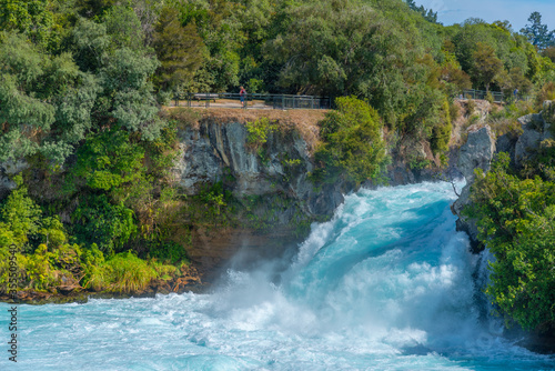 Huka falls near lake Taupo, New Zealand photo