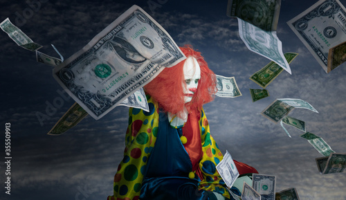 clown is increable even though it rains money
