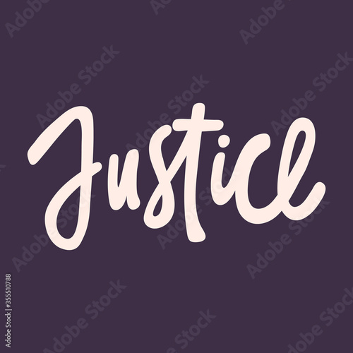 Justice. BLM. Black lives matter 2020 sticker. Social media content post banner anti racism. 