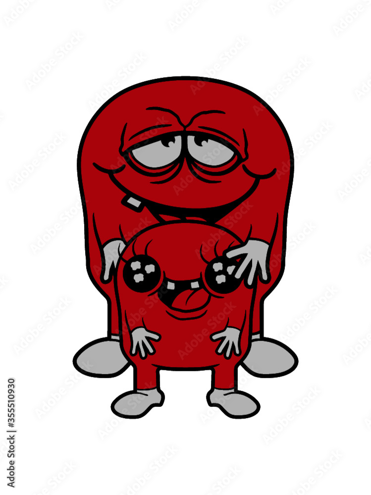 Vater und Kind Familie alien monster Vater und Kind Familie alien monster