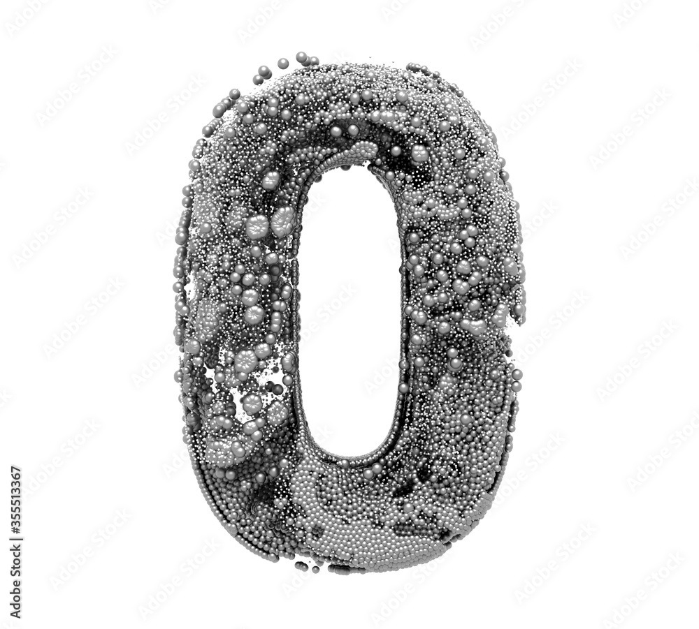 3d render of abstract black and white art with surreal logo sign symbol zero or capital letter O based on small and big bubbles balls or spheres particles in organic pattern in on isolated background 3d render of abstract black and white art with surreal logo sign symbol zero or capital letter O based on small and big bubbles balls or spheres particles in organic pattern in on isolated background