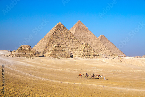 Great Pyramid of Giza  UNESCO World Heritage site  Cairo  Egypt.