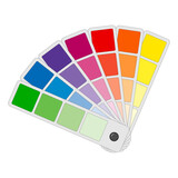 Color palettes Icon different shades in a unfolded fan vector illustration isolated on a white background
