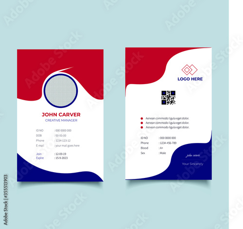 Professional identity card template with Premium Vector
