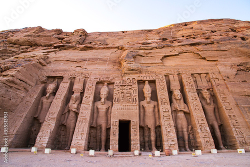 Foto Abu Simbel temple, UNESCO World Heritage site, Aswan, Egypt.