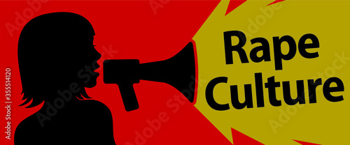 rape culture, megaphone, woman shouting