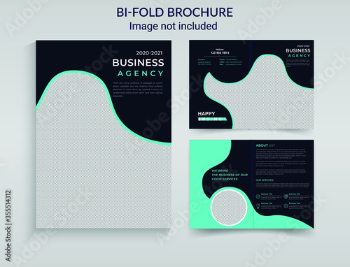 bi - fold brochure template design. Premium Vector
