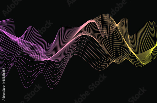 abstract background with smoke waves. Vector graphics. Abstract backdrop