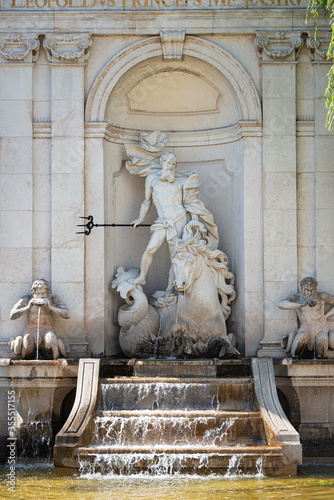 The fountain Pferdeschwemme in the city center of Salzburg photo