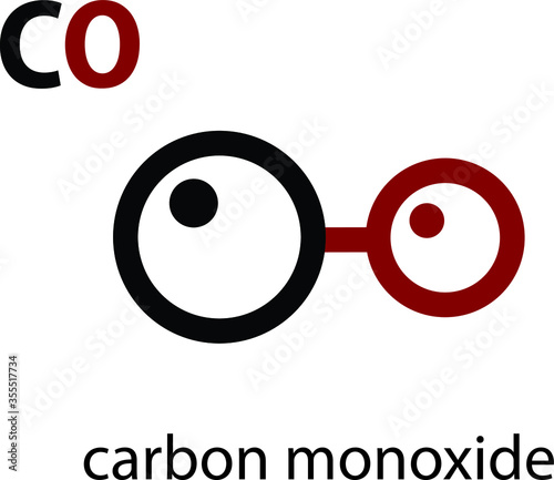 carbon monoxide formula  vector illustration