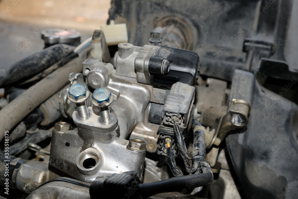 Injection system on motorcycle engines