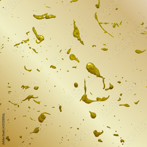 Ink golden blots grunge urban background. Texture Vector. Dust overlay distress grain. Gold paint splatter , dirty,poster for your design.