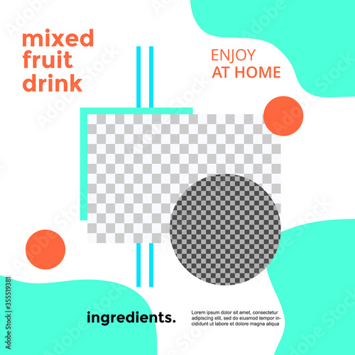 STAY AT HOME COLORFUL SOCIAL MEDIA POST HEALTY FOOD BANNER TEMPLATE FLAT VECTOR DESIGN