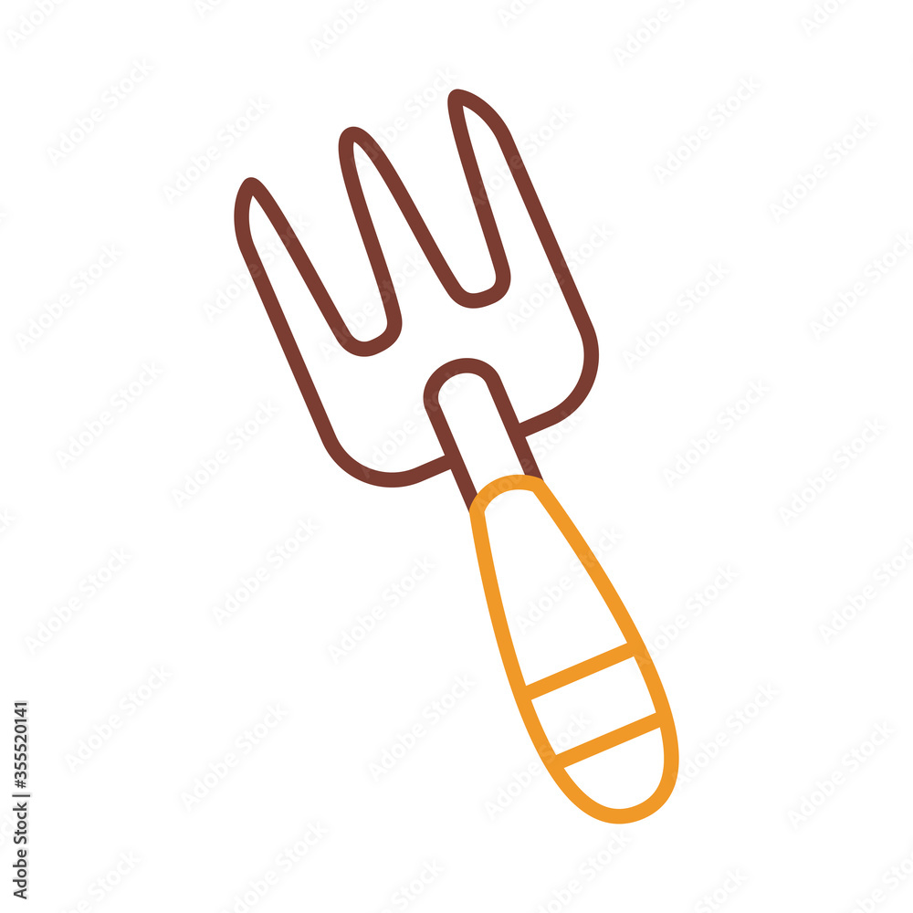 rake tool line style icon vector design rake tool line style icon vector design